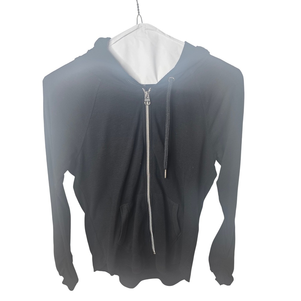 Calvin Klein Performance Womens Black Full Zip Knit Hoodie Sweatshirt Small